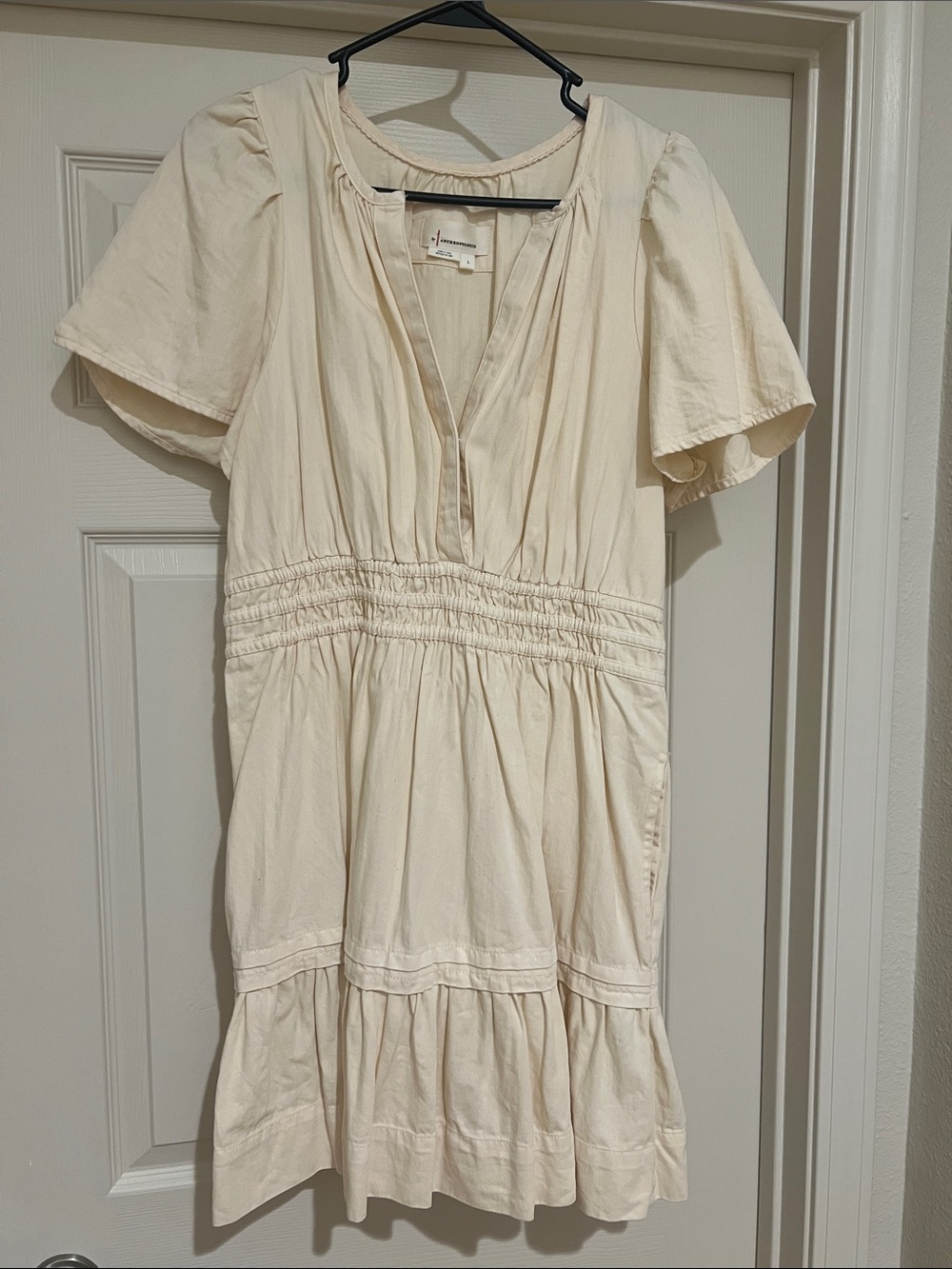 Anthropologie Somerset Mini Cream Dress